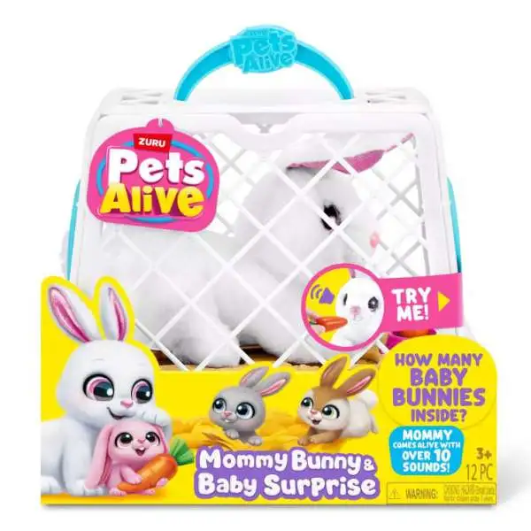 Pets Alive Mama (Mommy) & Baby Surprise Bunny Robotic Pet Figure [How Many Babies Will You Find!]