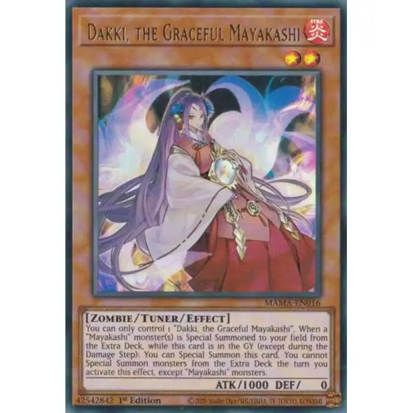 YuGiOh Magnificent Mavens Ultra Rare Dakki, the Graceful Mayakashi MAMA-EN016