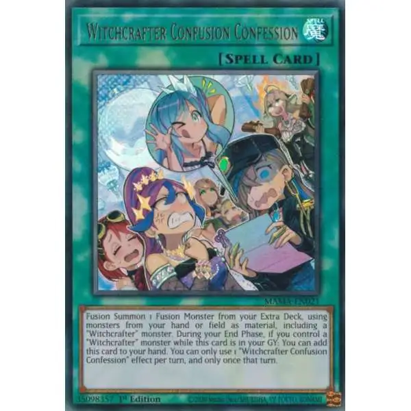 YuGiOh Magnificent Mavens Ultra Rare Witchcrafter Confusion Confession MAMA-EN021