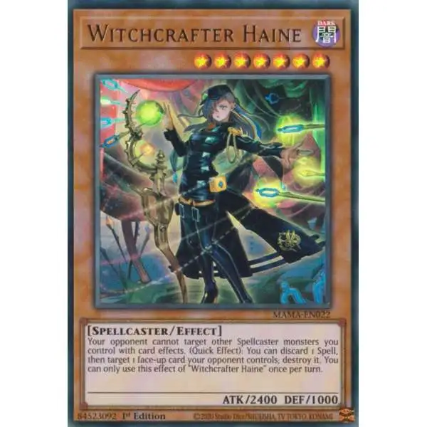 YuGiOh Magnificent Mavens Ultra Rare Witchcrafter Haine MAMA-EN022