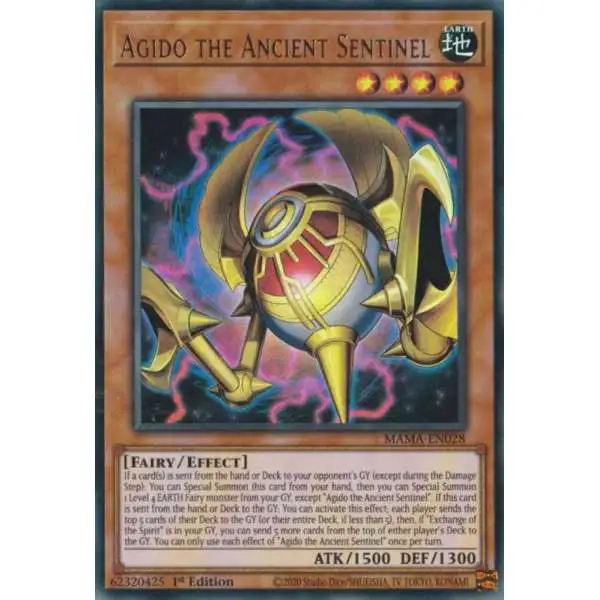 YuGiOh Magnificent Mavens Ultra Rare Agido the Ancient Sentinel MAMA-EN028
