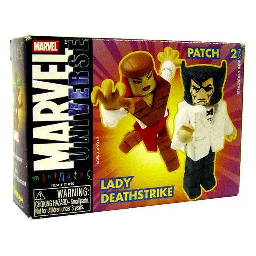 Marvel Universe Minimates Series 9 Patch & Lady Deathstrike Minifigure 2-Pack [Wolverine]