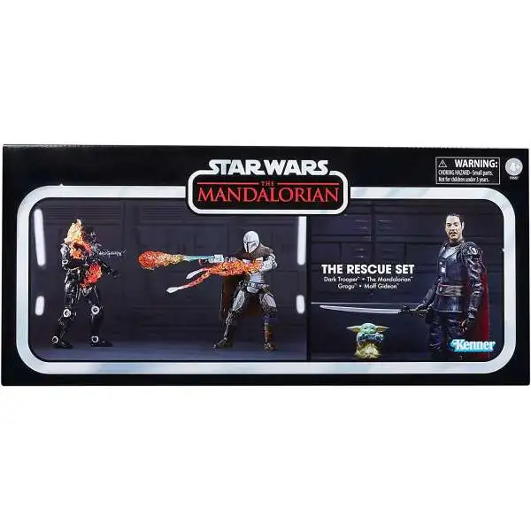 Star Wars The Mandalorian Vintage Collection Dark Trooper, Grogu & Moff Gideon Exclusive Action Figure 3-Pack [The Rescue Set]