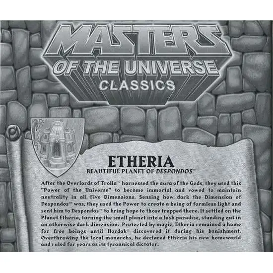 Masters of the Universe Classics Club Eternia Map of Etheria Exclusive