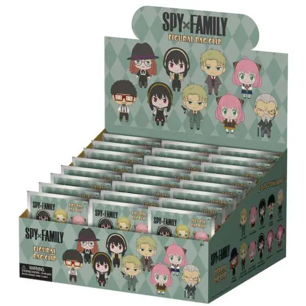 3D Figural Bag Clip Spy X Family Mystery Box [24 Packs]