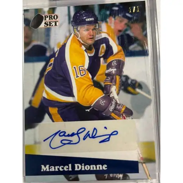 NHL 2021 Leaf Pro Set Marcel Dionne 1/1 Autographed Single Card A91-MD1 [Pro Set]