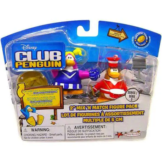 Club Penguin Mix 'N Match Series 3 Marching Band & Cheerleader Mini Figure Set [Damaged Package]