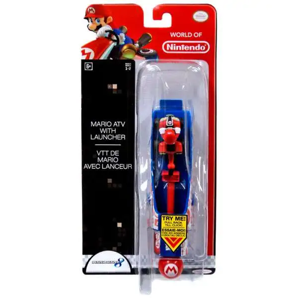 World of Nintendo Mario Kart 8 Mario ATV with Launcher