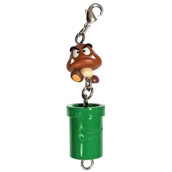 Super Mario Goomba & Warp Pipe Phone Danglers Charm Keychain