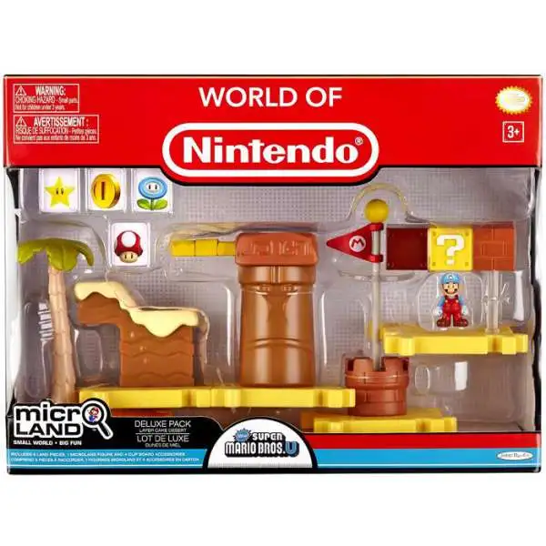 World of Nintendo New Super Mario Bros. U Micro Land Layer Cake Desert Deluxe Playset