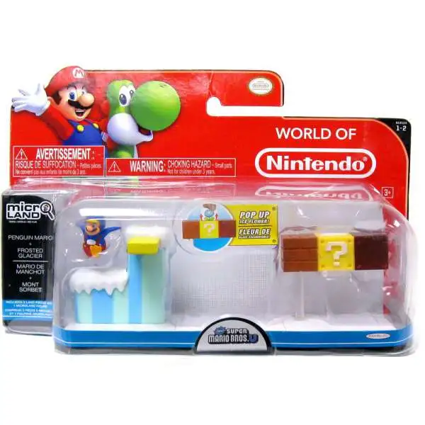 World of Nintendo New Super Mario Bros. U Micro Land Playset Penguin Mario & Frosted Glacier Playset