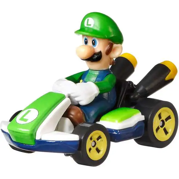 Hot Wheels Mario Kart Luigi Diecast Car [Standard Kart Loose]