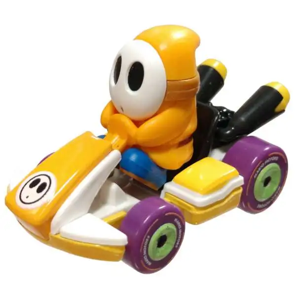 Hot Wheels Mario Kart Yellow Shy Guy Diecast Car [Standard Kart Loose]