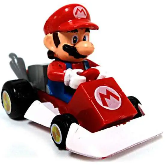 Super Mario Mario Kart Gacha Mario 1.5-Inch Pull Back Racer [Square Front Bumper]