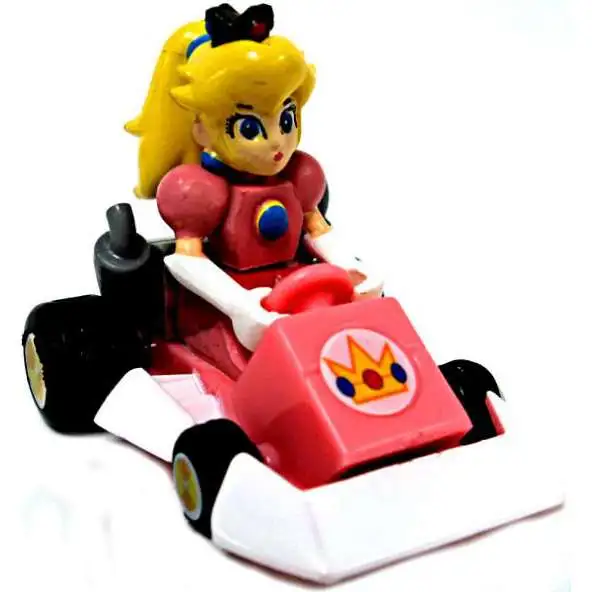 Super Mario Mario Kart Gacha Princess Peach 1.5-Inch Pull Back Racer [Square Front Bumper]