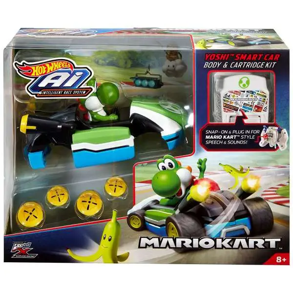 Mario Kart Hot Wheels AI Intelligent Race System Yoshi Smart Car Body & Cartridge Kit