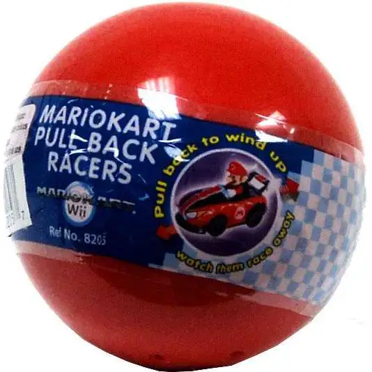 Super Mario Mario Kart Wii Wii Gacha Pull Back Racers PVC Figure Pack [Red Bubble]