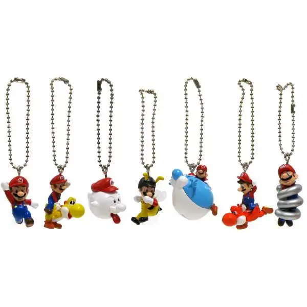 Super Mario Galaxy Mario Collection Set of 7 Micro Keychains