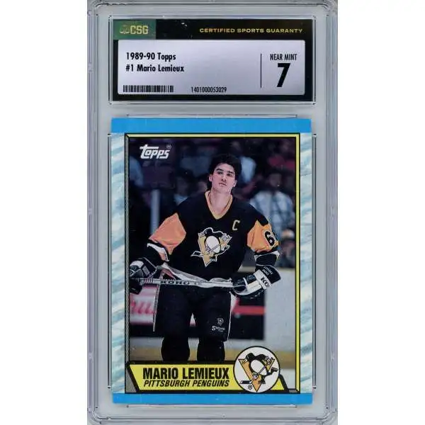 NHL 1989-90 Topps Mario Lemieux #1 [CSG 7]