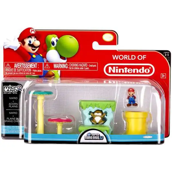 World of Nintendo New Super Mario Bros. U Micro Land Playset Mario & Acorn Plains Playset