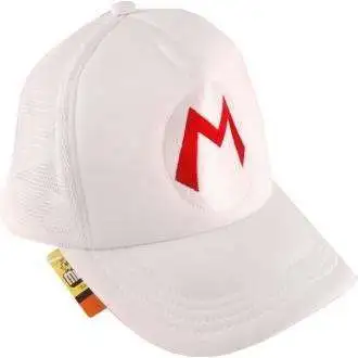 Super Mario Mario Baseball Cap [White]