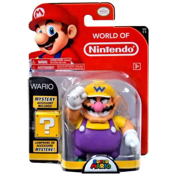 World of Nintendo Super Mario Series 1 Wario 4 Action Figure Jakks