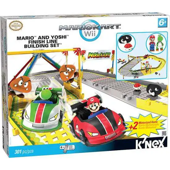 KNEX Super Mario Mario Kart Wii Mario Yoshi Finish Line Set 38471
