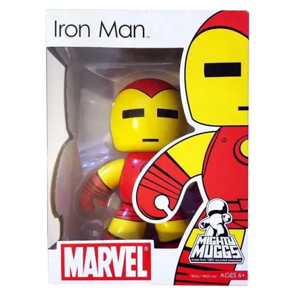 Marvel Mighty Muggs Series 1 Iron Man Vinyl Figure [Damaged Package]