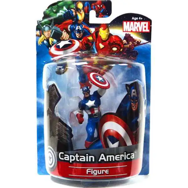Marvel 4 Inch Deluxe Figures Captain America PVC Figure [Damaged Package]