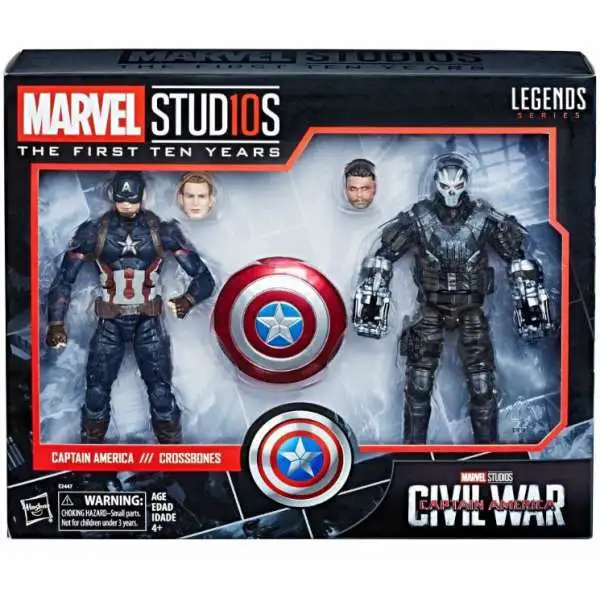 Avengers: Civil War Marvel Studios: The First Ten Years Marvel Legends Captain America vs. Crossbones Action Figure 2-Pack