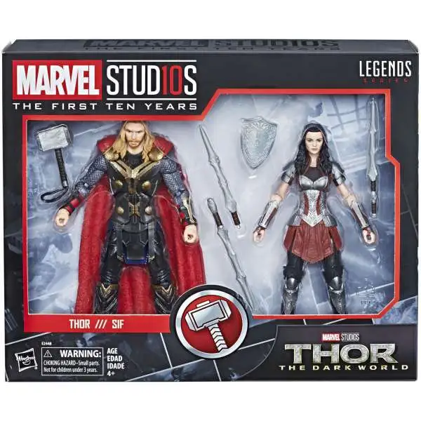 Thor: The Dark World Marvel Studios: The First Ten Years Marvel Legends Lady Sif & Thor Action Figure 2-Pack