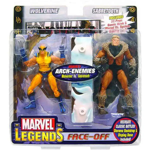Marvel Legends Face Off Series 2 Wolverine vs. Sabretooth Action Figure 2-Pack