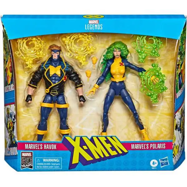 X-Force Marvel Legends Havok & Polaris Action Figure 2-Pack [90's Costumes]