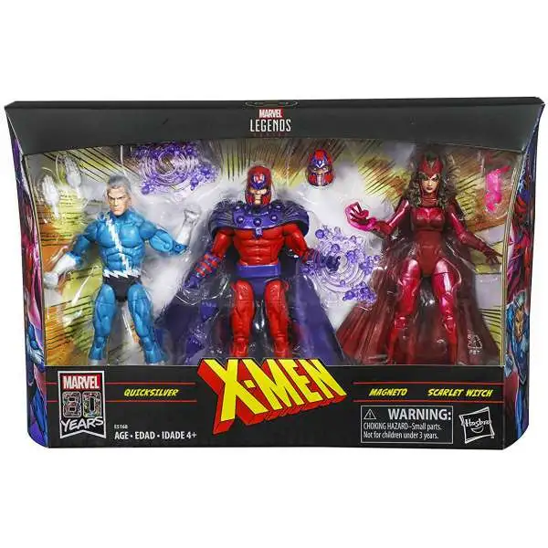 X-Men Marvel Legends Magneto, Quicksilver & Scarlet Witch Exclusive Action Figure 3-Pack