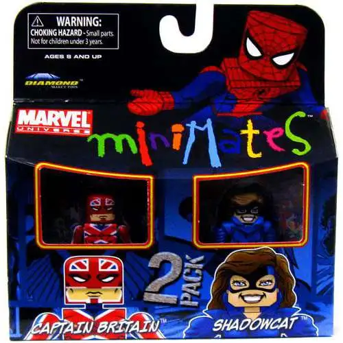 Marvel Universe Spider-Man and Captain Britain Figure Comic Pack 4 Inches 