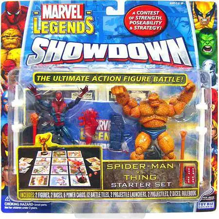 Marvel Legends Superhero Showdown Starter Set with Spider-Man & Thing Action Figures [Damaged Package]