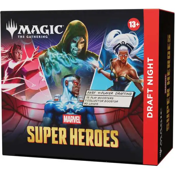 MtG Marvel Super Heroes Draft Night Bundle [1 Collector Booster, 12 Play Boosters, 90 Lands] (Pre-Order ships June)
