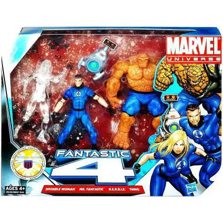 Marvel Universe Super Hero Team Packs Fantastic Four Action Figure 4-Pack [Clear Invisible Woman]