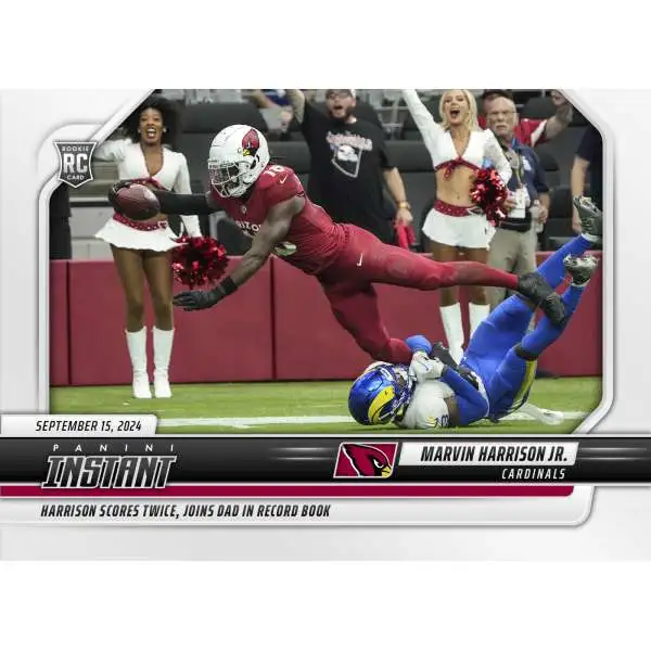 NFL Arizona Cardinals 2024 Instant Football Marvin Harrison Jr. #42 [Rookie, Scores Twice, Joins Dad in Record Book!]