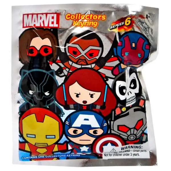 3D Figural Keyring Marvel Series 6 Mystery Pack [1 RANDOM Figure]