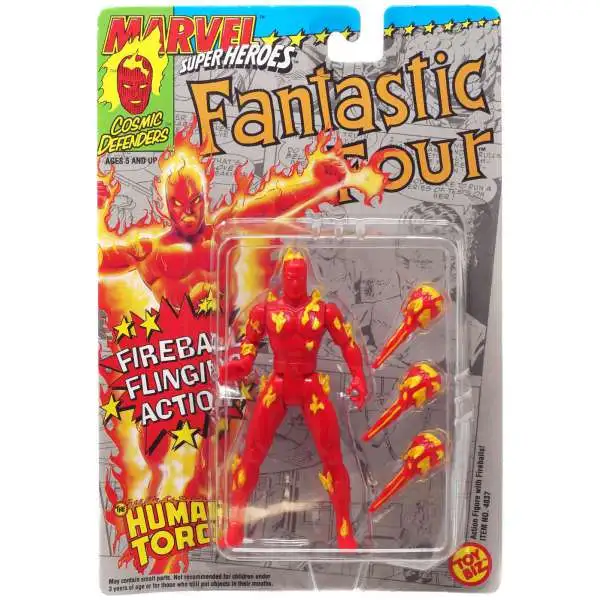 Marvel Cosmic Defenders Super Heroes The Human Torch Action Figure [Moderate shelf wear]