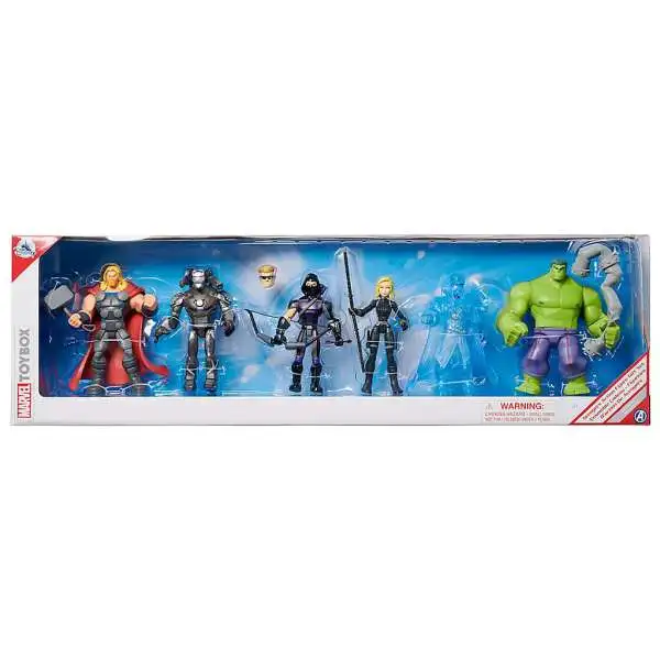 Disney Marvel Avengers Toybox Thor, Iron Patriot, Ronin, Black Widow, Doctor Strange & Hulk Exclusive Action Figure 6-Pack