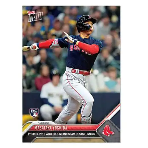 MLB Boston Red Sox 2023 NOW Baseball Masataka Yoshida Exclusive #173 [Rookie, 1st Since 2103 with a HR & Grand Slam In The Same Inning!]