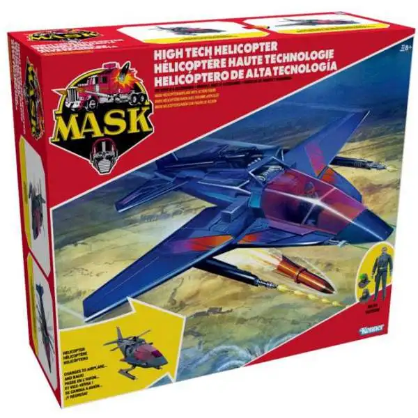 M.A.S.K. High Tech Helicopter with Miles "Wolf" Mayhem Transforming Vehicle & Action Figure