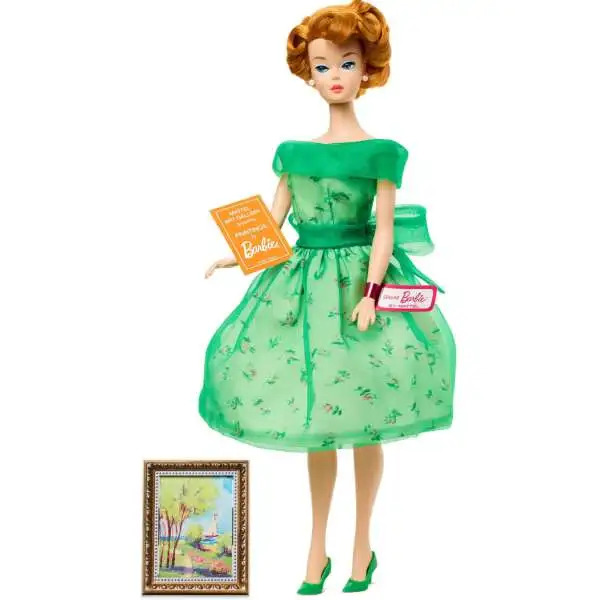 barbie in green dress 2013 The Look Red Carpet Sell4Value part hairdo that reflects iconic styles of the era Modern Art Barbie Silkstone Doll