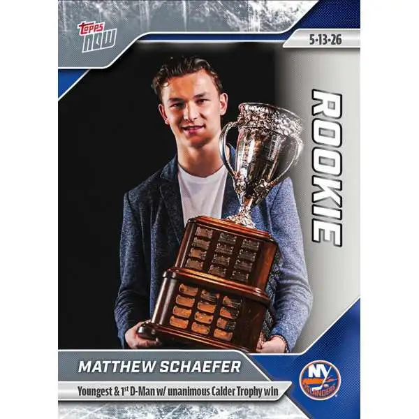 NHL 2025-26 Topps NOW Hockey Matthew Schaefer #171 [Rookie Sticker Card]