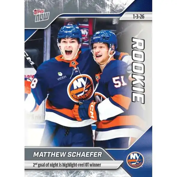 NHL 2025-26 NOW Hockey Matthew Schaefer Single Sticker Card #81 [Rookie]