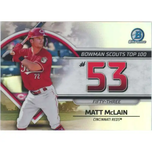 MLB Cincinatti Reds 2023 Bowman Scouts Top 100 Matt McLain BTP-53 [Rookie]