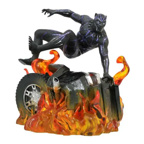 Marvel Gallery Black Panther 9-Inch PVC Figure Statue [Movie Version, Jumping, Loose]