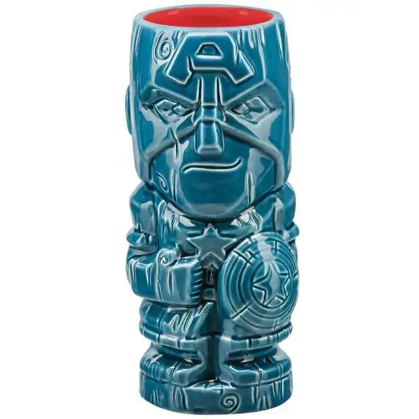 Marvel Geeki Tiki Captain America 7-Inch Tiki Glass